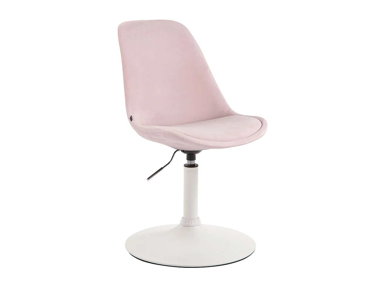 chaise salle à manger - Velours & Blanc - Rose - Maverick
