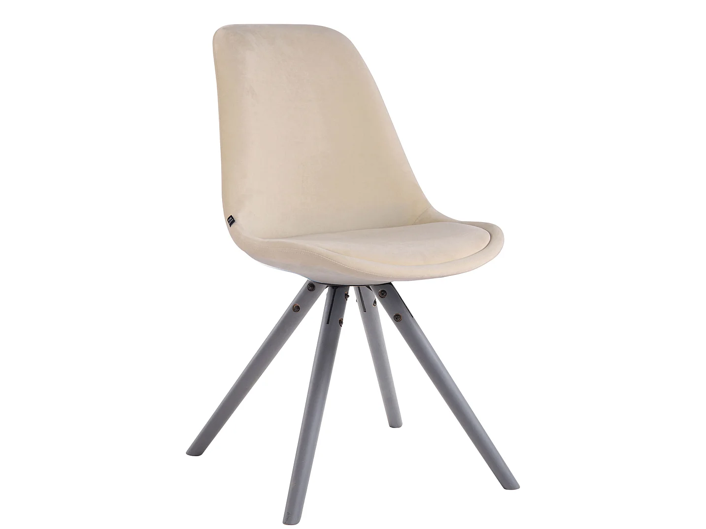 chaise salle à manger - Velours & Gris - Crème - Toulouse