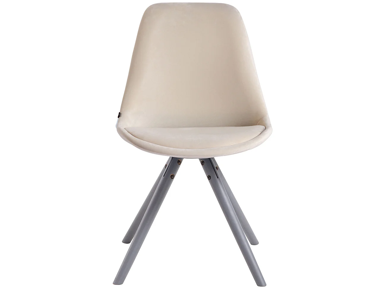 chaise salle à manger - Velours & Gris - Crème - Toulouse