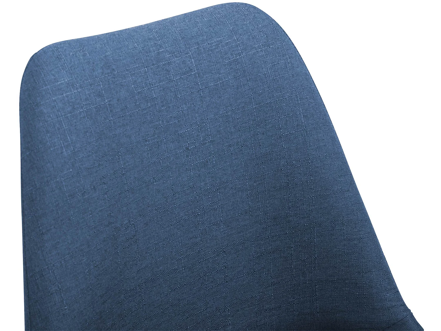 chaise salle à manger - Tissu & Noir - Bleu - Maverick