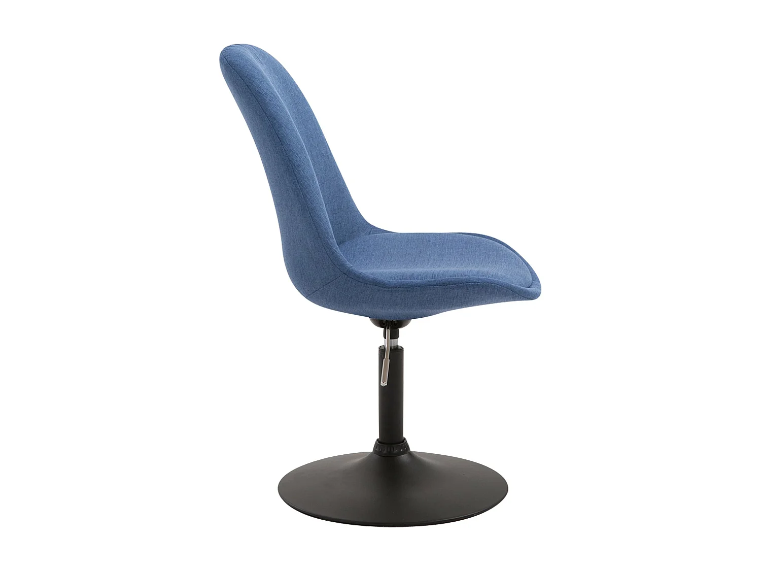 chaise salle à manger - Tissu & Noir - Bleu - Maverick