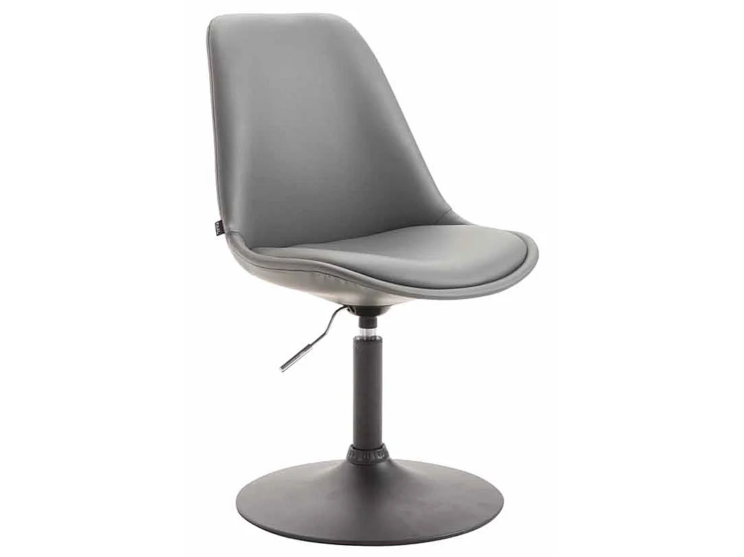 Lot de 4  chaise salle à manger - Similicuir & Noir - Gris - Maverick