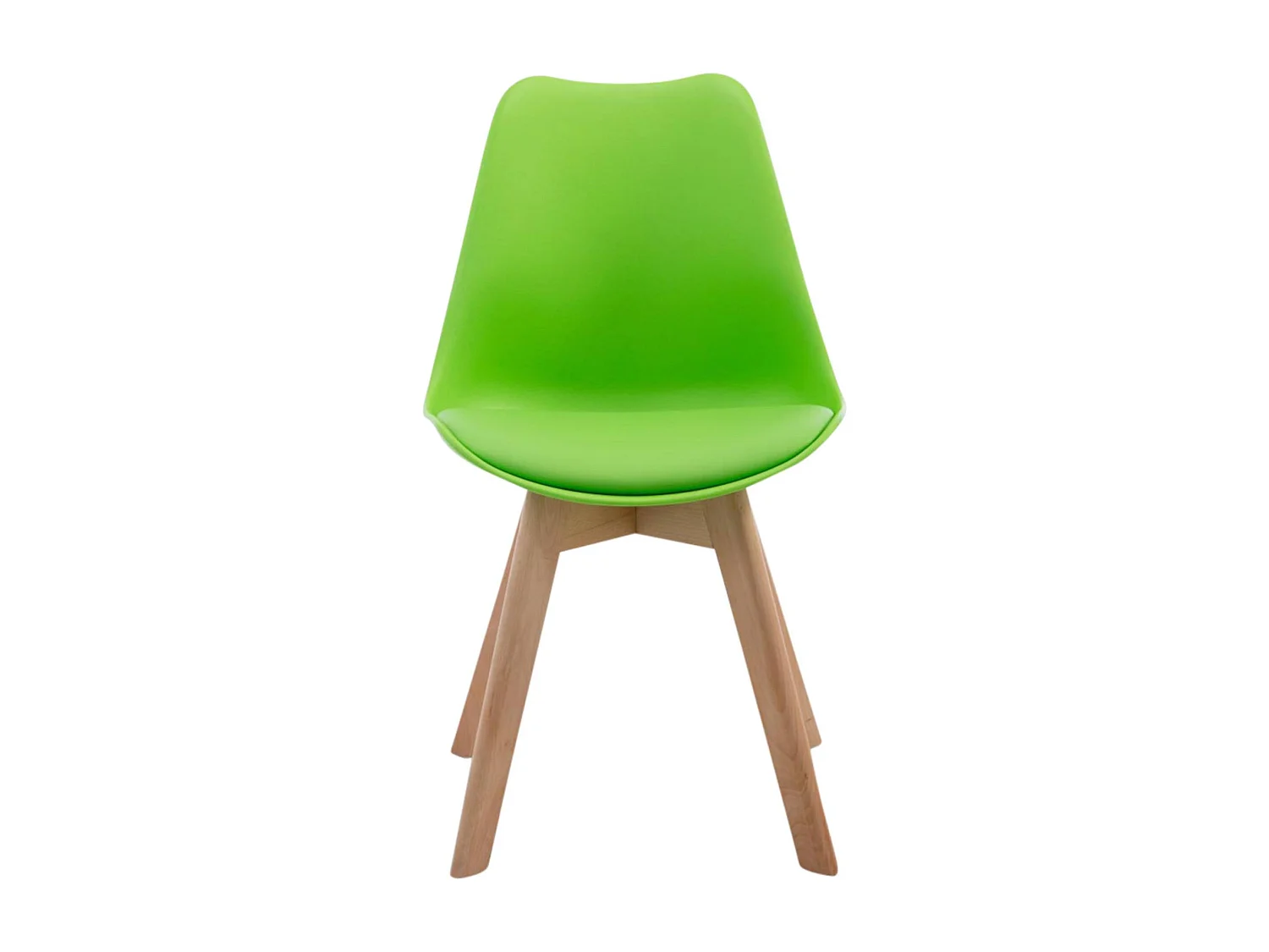 Lot de 4  chaise salle à manger - Similicuir & Nature - Vert - Borneo V2