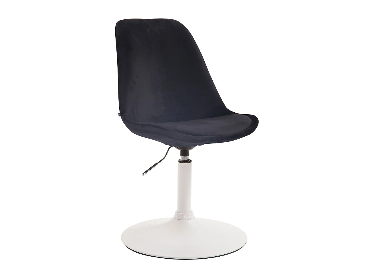 chaise salle à manger - Velours & Blanc - Noir - Maverick