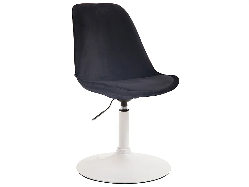 chaise salle à manger - Velours & Blanc - Noir - Maverick