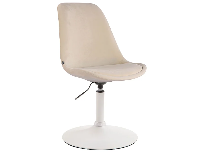 chaise salle à manger - Velours & Blanc - Crème - Maverick