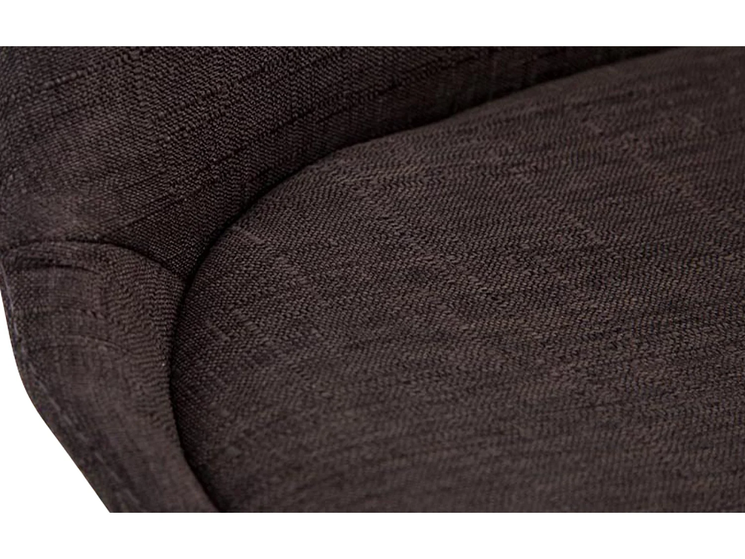 chaise salle à manger - Tissu & Blanc - Gris foncé - Borneo