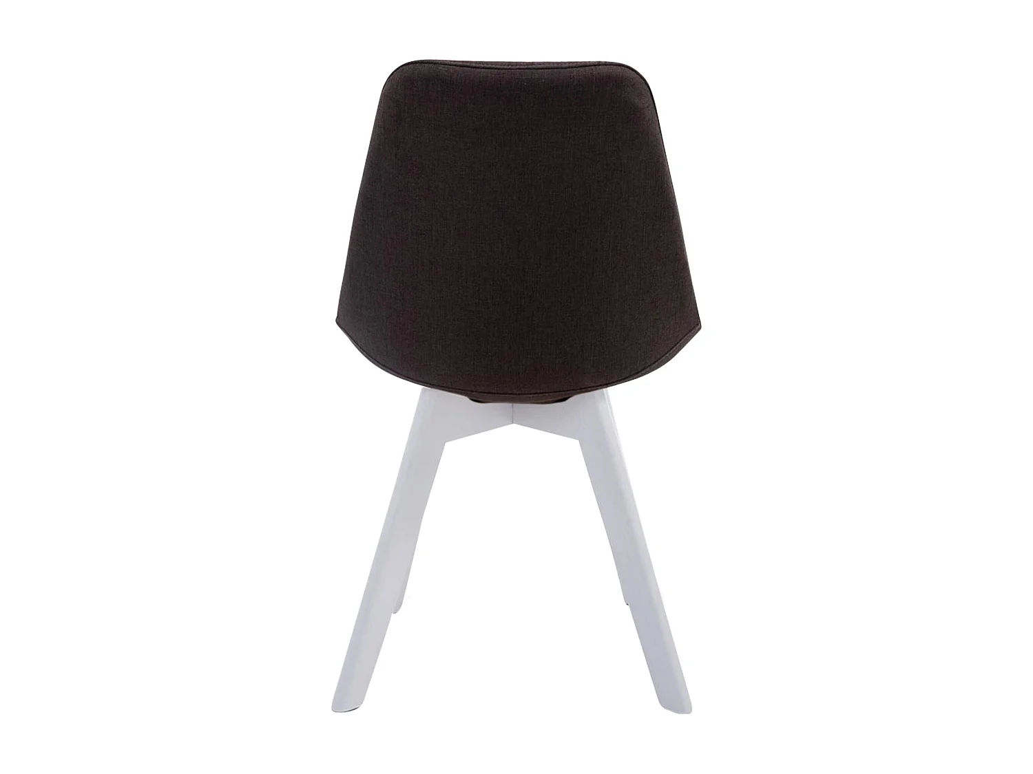 chaise salle à manger - Tissu & Blanc - Gris foncé - Borneo