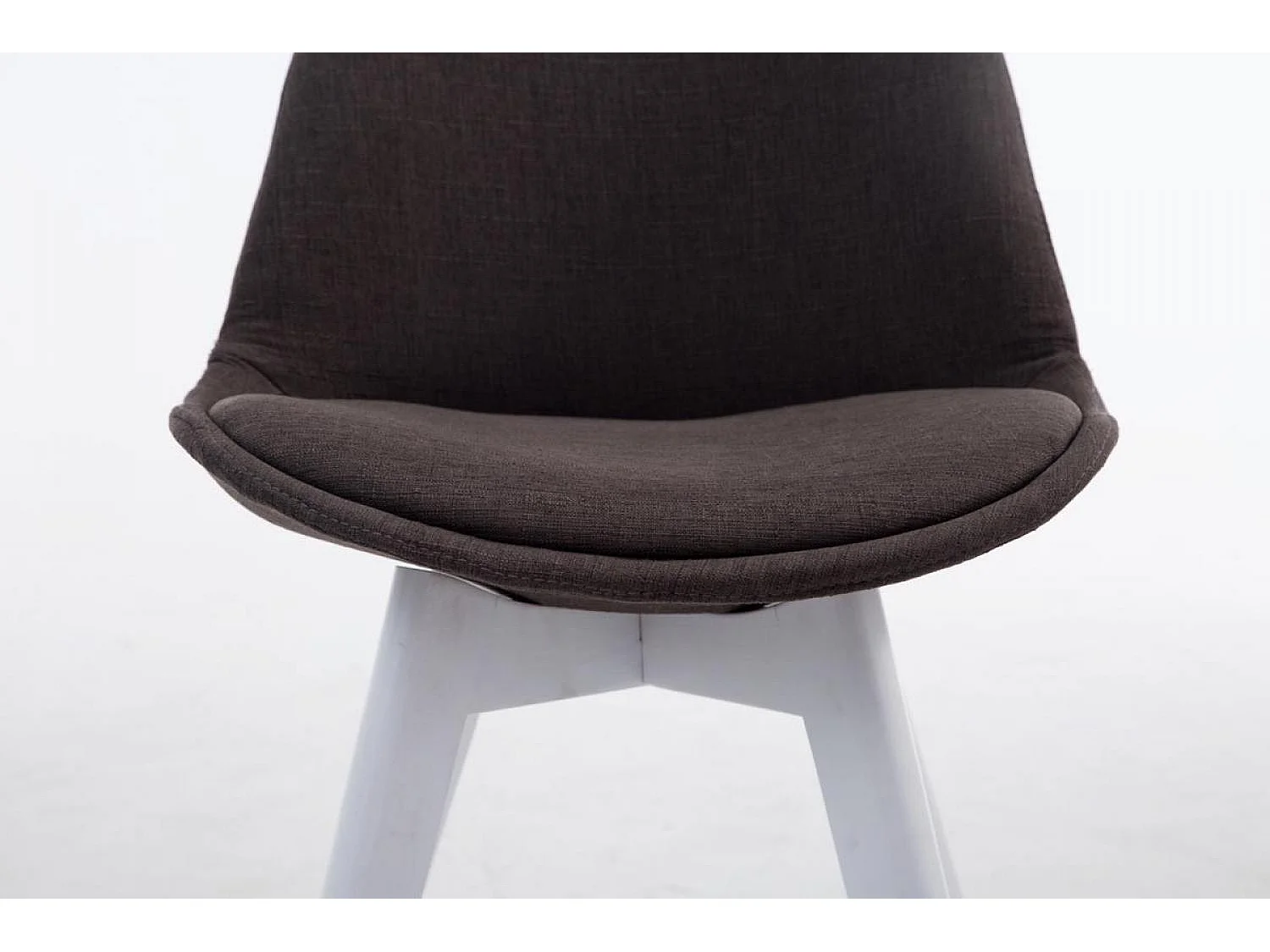 chaise salle à manger - Tissu & Blanc - Gris foncé - Borneo