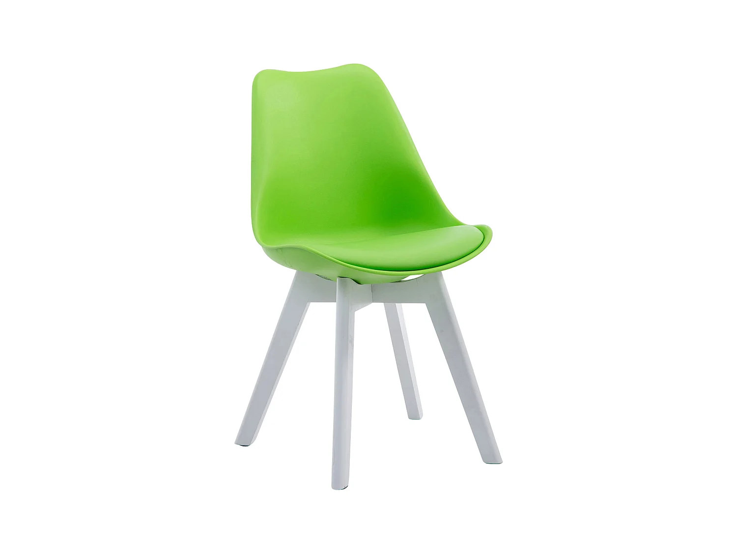 chaise salle à manger - Similicuir & Blanc - Vert - Borneo V2