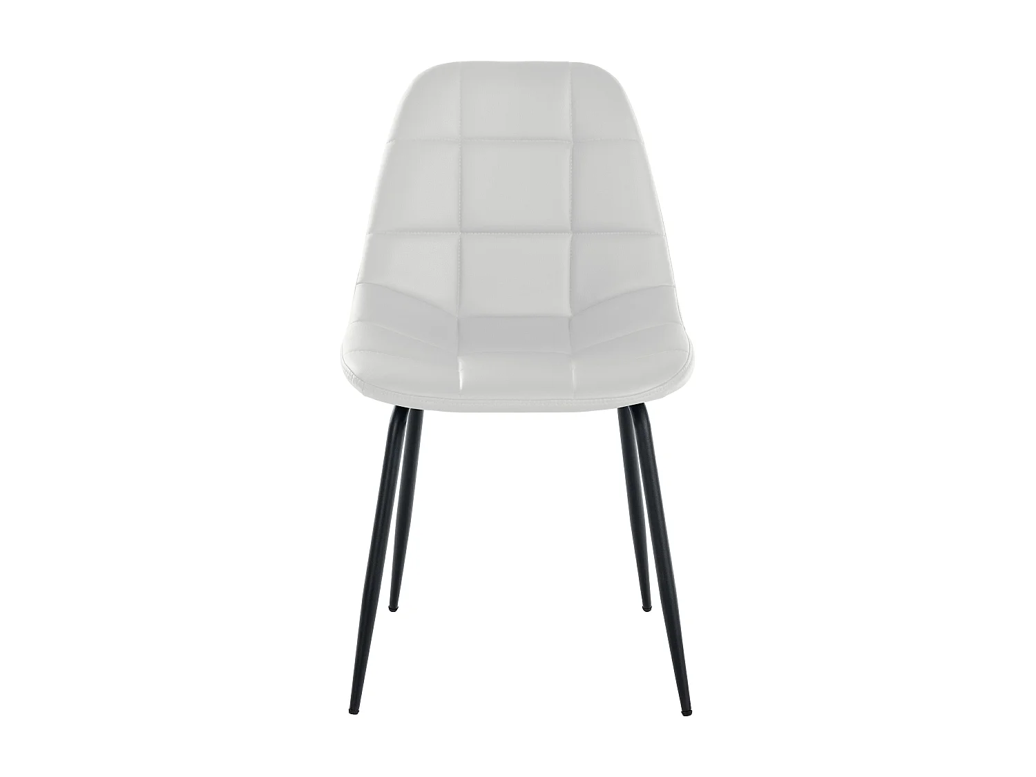 Eetkamerstoelen -  & Metaal mat zwart - wit - Tom