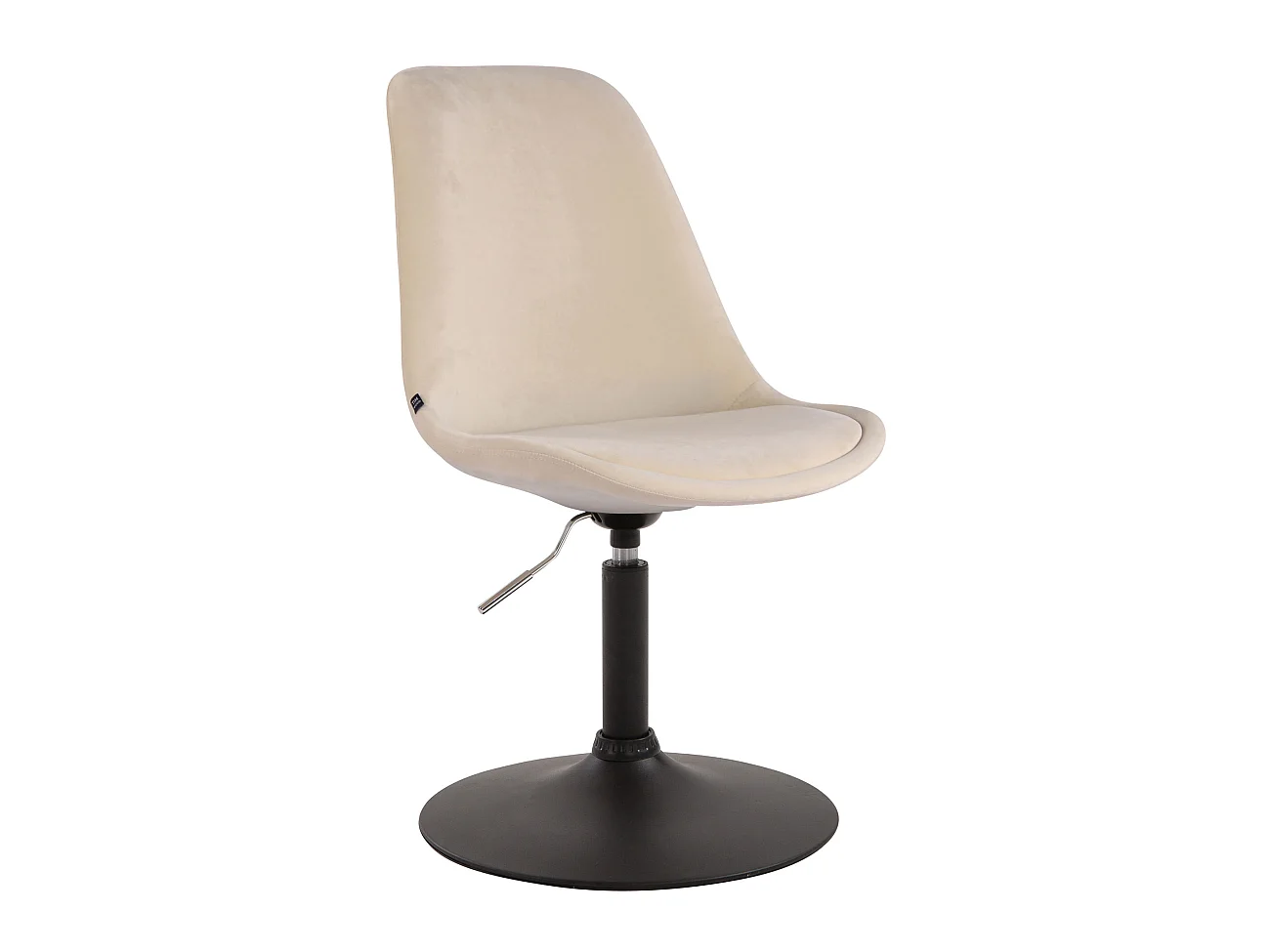 chaise salle à manger - Velours & Noir - Crème - Maverick