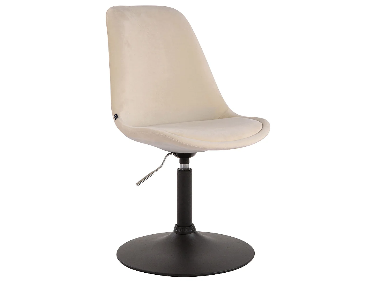 chaise salle à manger - Velours & Noir - Crème - Maverick