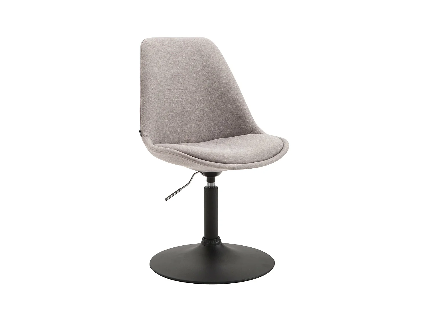chaise salle à manger - Tissu & Noir - Gris - Maverick