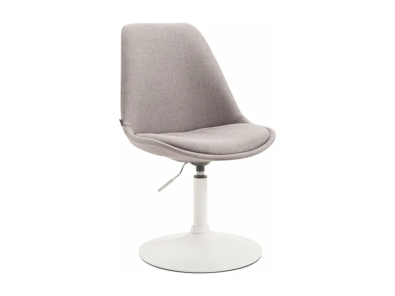 chaise salle à manger - Tissu & Blanc - Gris - Maverick