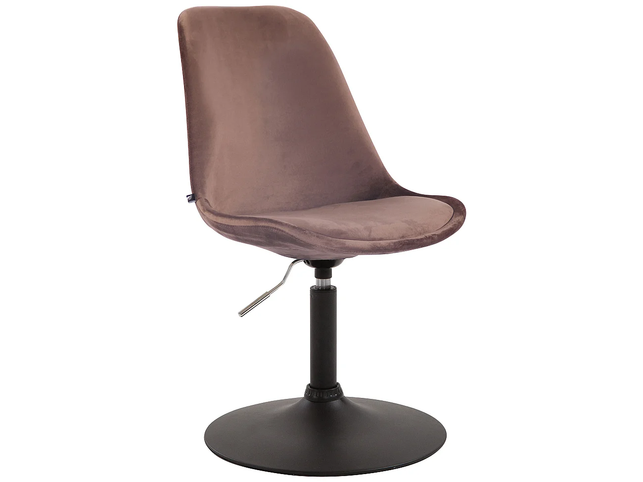 chaise salle à manger - Velours & Noir - Marron - Maverick