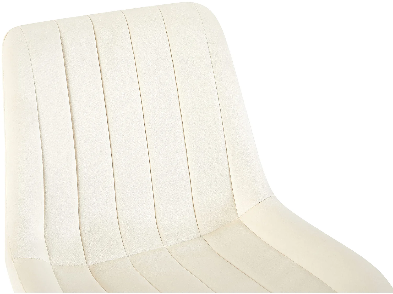 chaise salle à manger - Velours & Blanc - Crème - Rahden