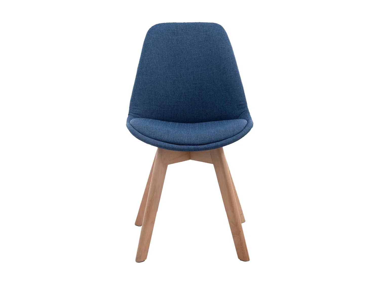 Lot de 4  chaise salle à manger - Tissu & Nature - Bleu - Borneo V2