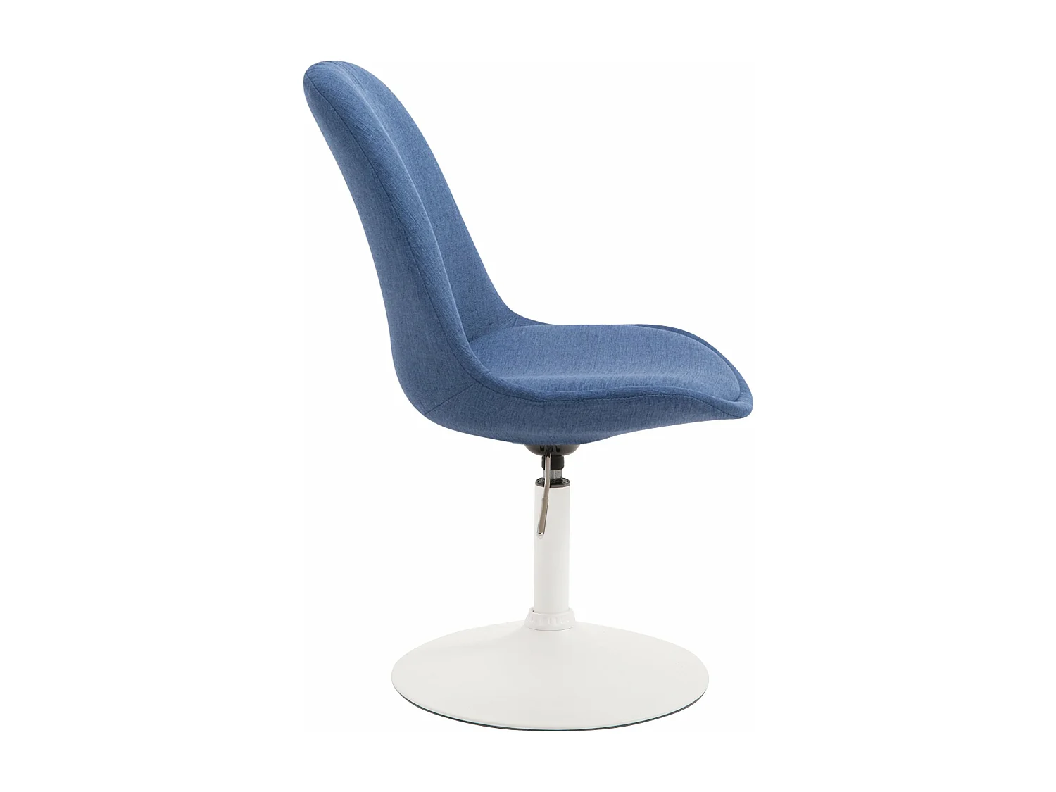 chaise salle à manger - Tissu & Blanc - Bleu - Maverick
