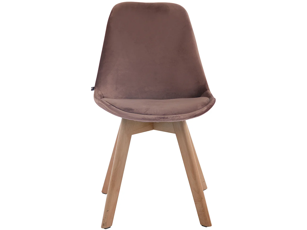 Lot de 4  chaise salle à manger - Velours & Nature - Marron - Borneo V2