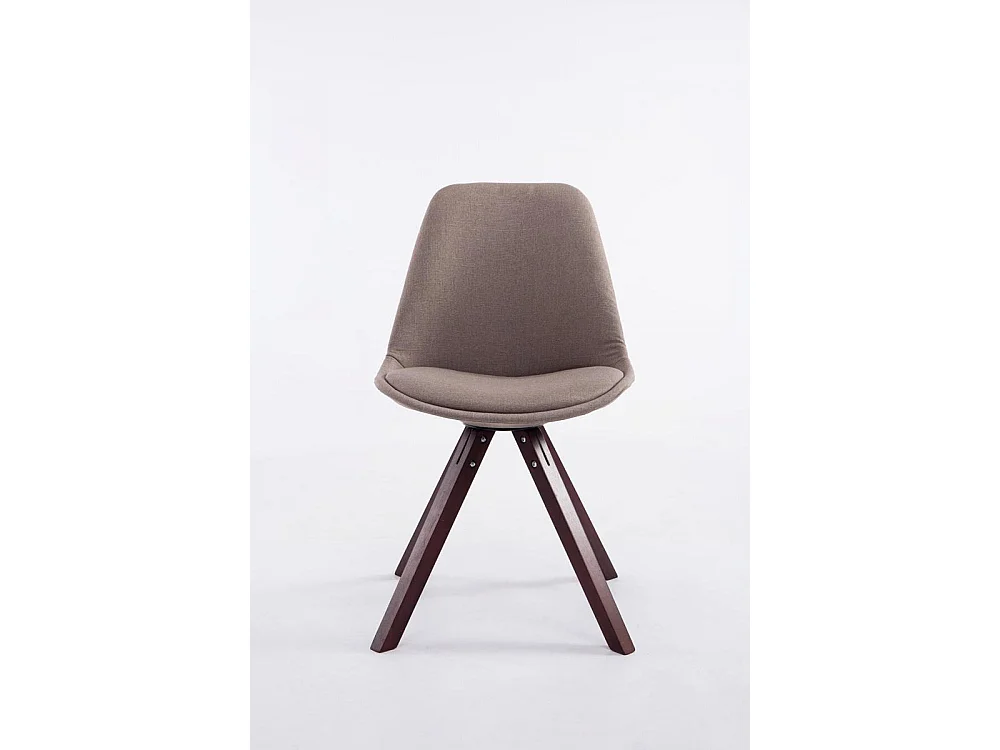 chaise salle à manger - Tissu & Bois - Taupe - Toulouse