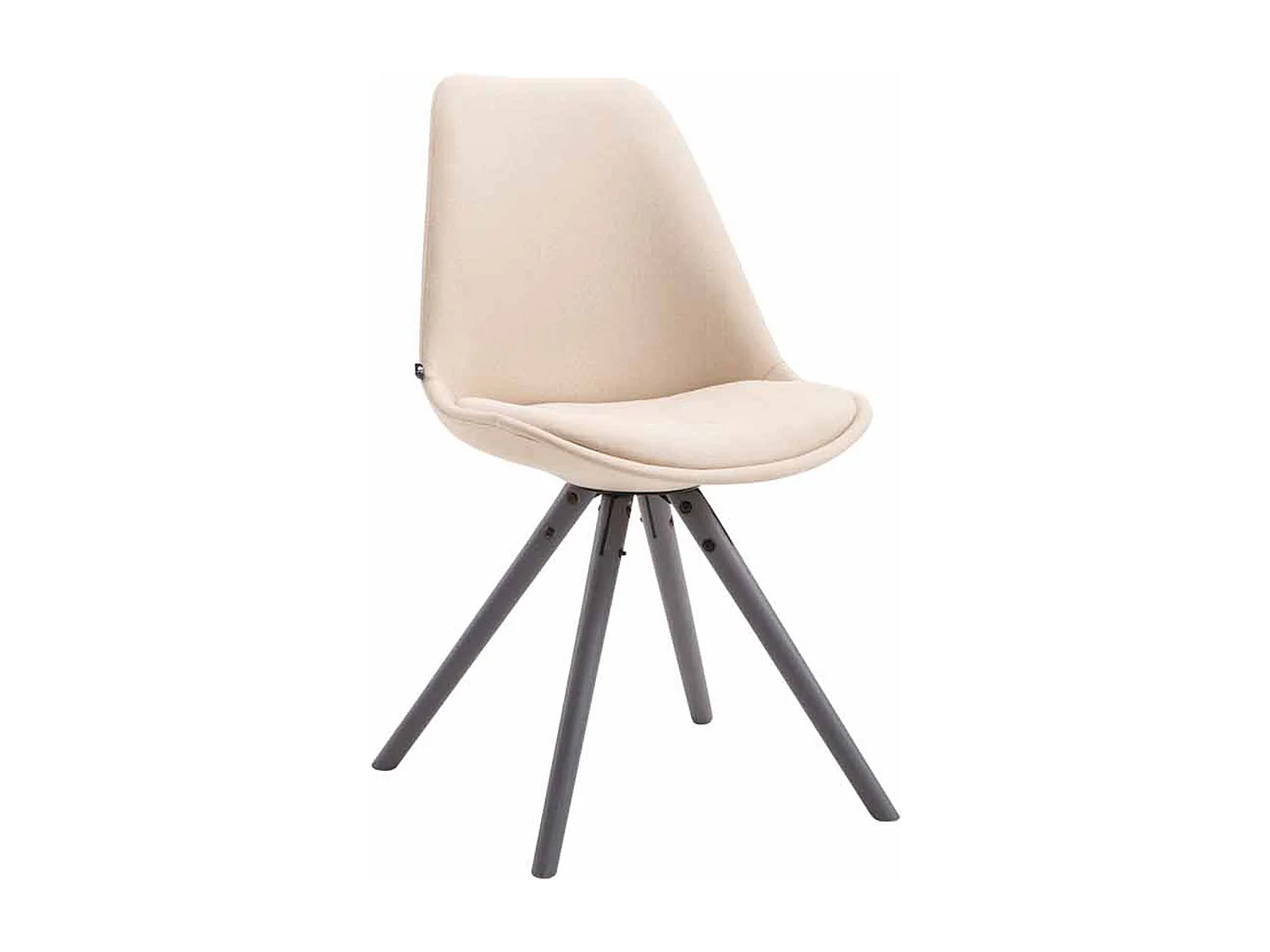 chaise salle à manger - Tissu & Gris - Crème - Toulouse