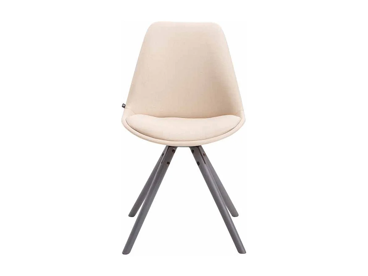 chaise salle à manger - Tissu & Gris - Crème - Toulouse