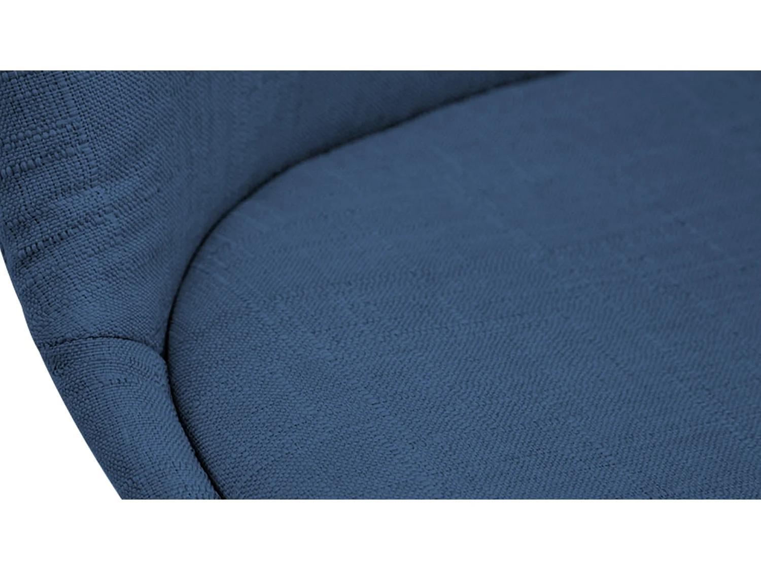 chaise salle à manger - Tissu & Blanc - Bleu - Borneo