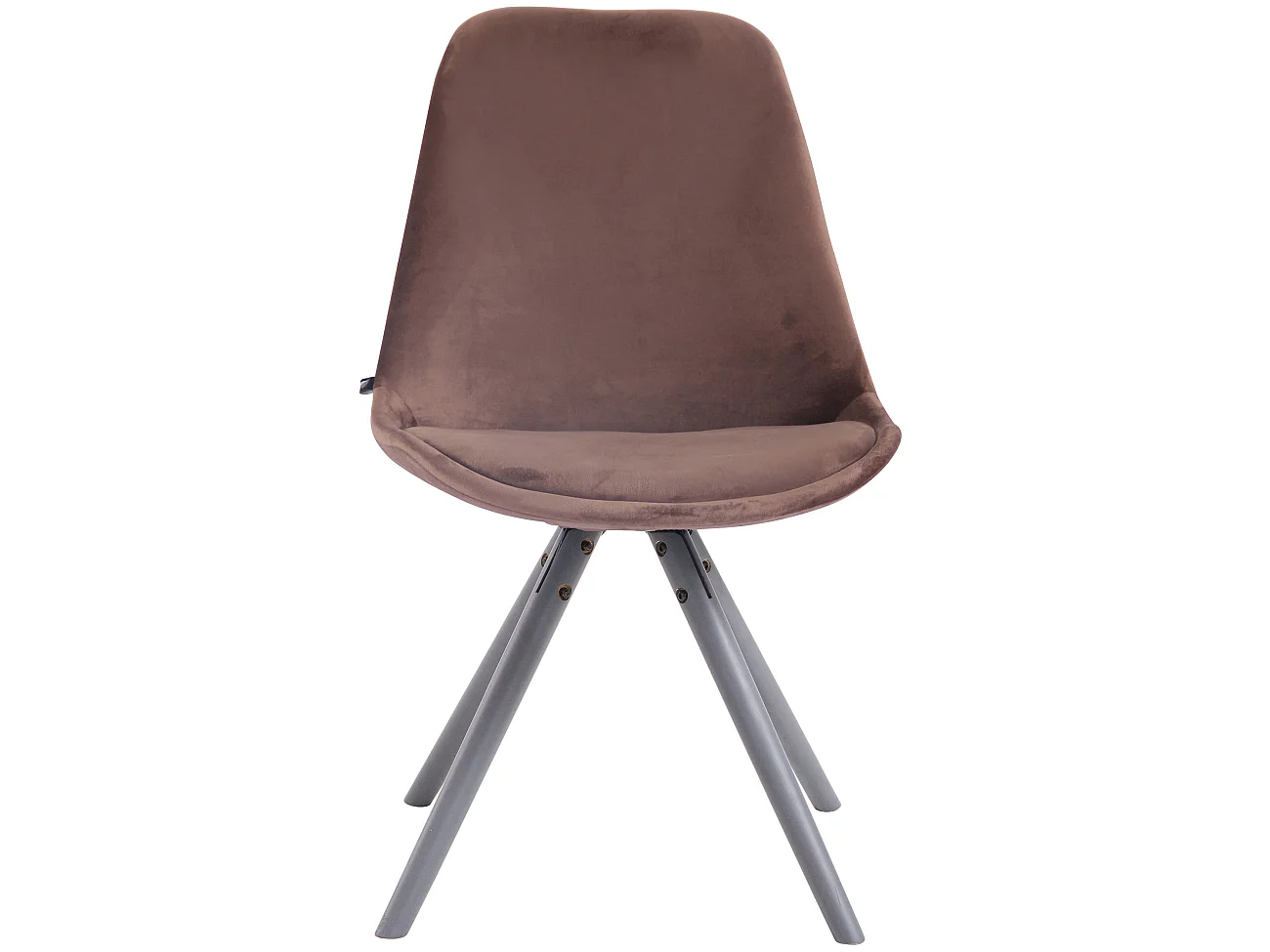 chaise salle à manger - Velours & Gris - Marron - Toulouse