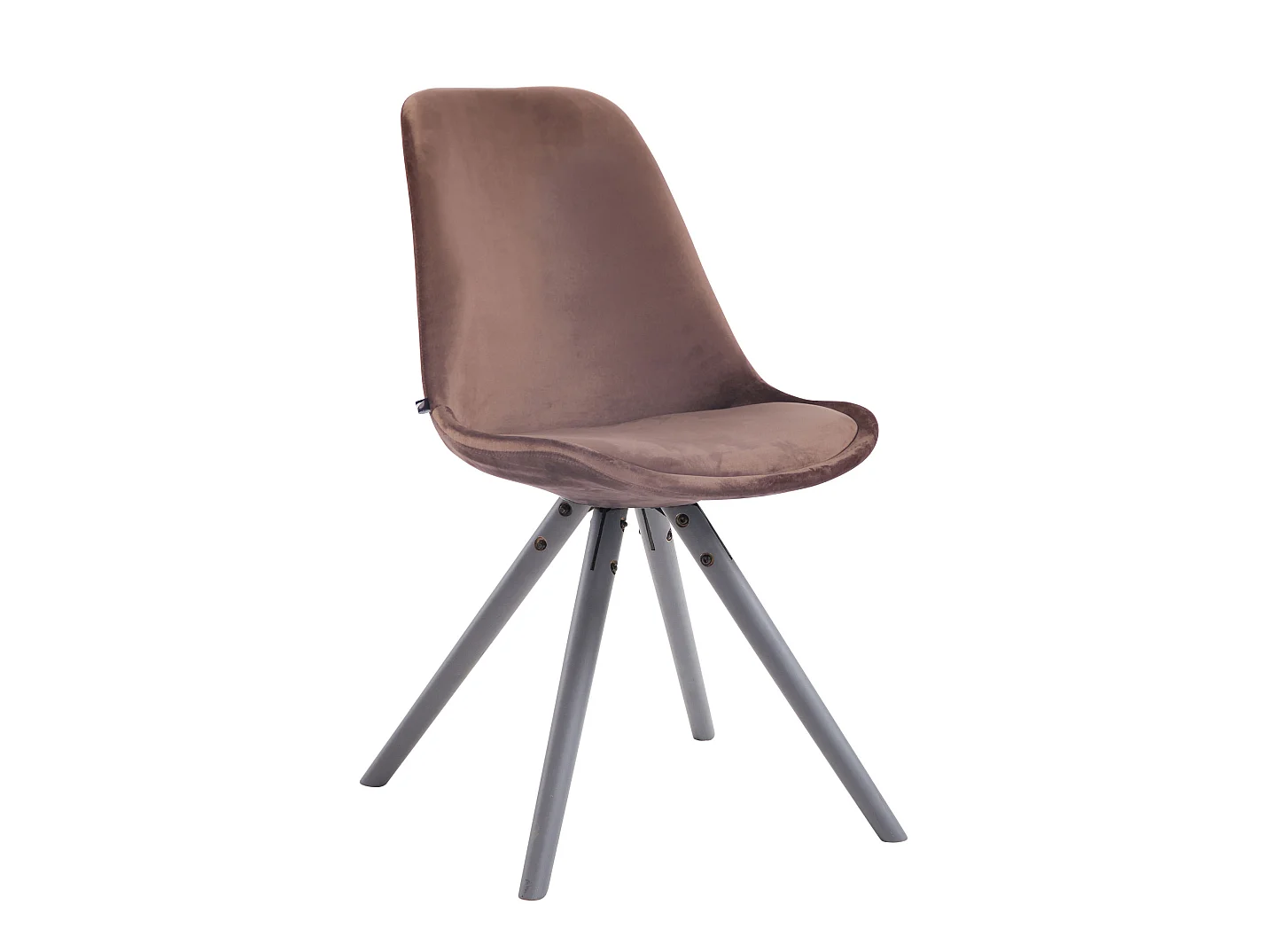 chaise salle à manger - Velours & Gris - Marron - Toulouse