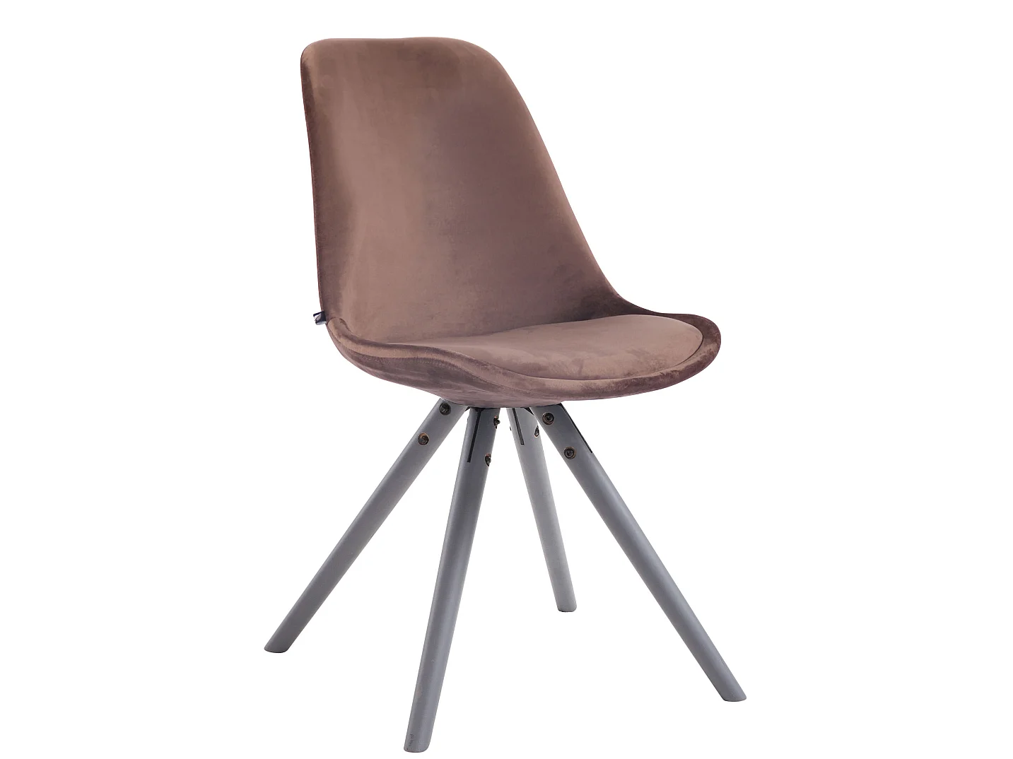 chaise salle à manger - Velours & Gris - Marron - Toulouse