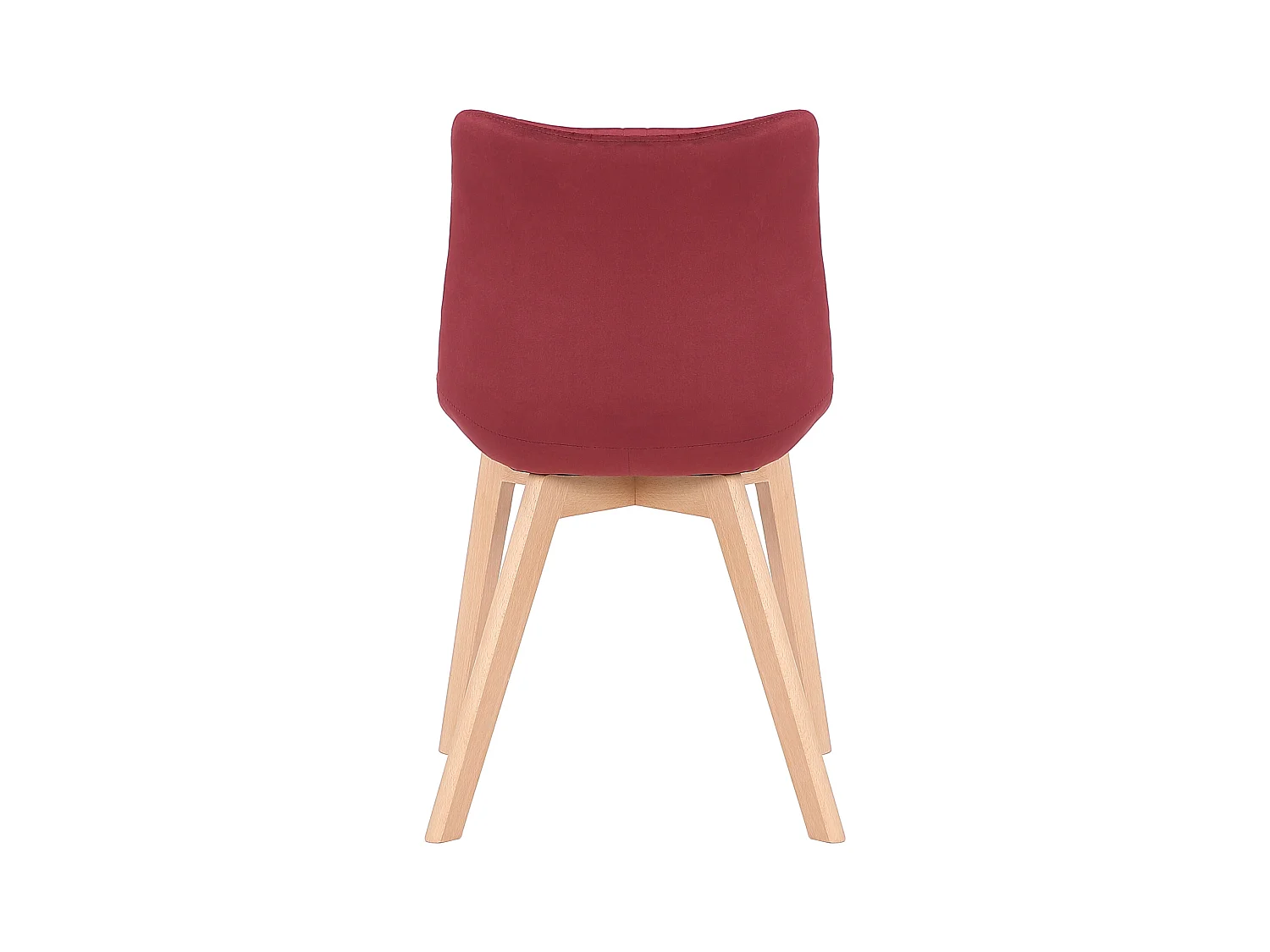 Eetkamerstoelen - Fluweel & natura - rood - Passaic