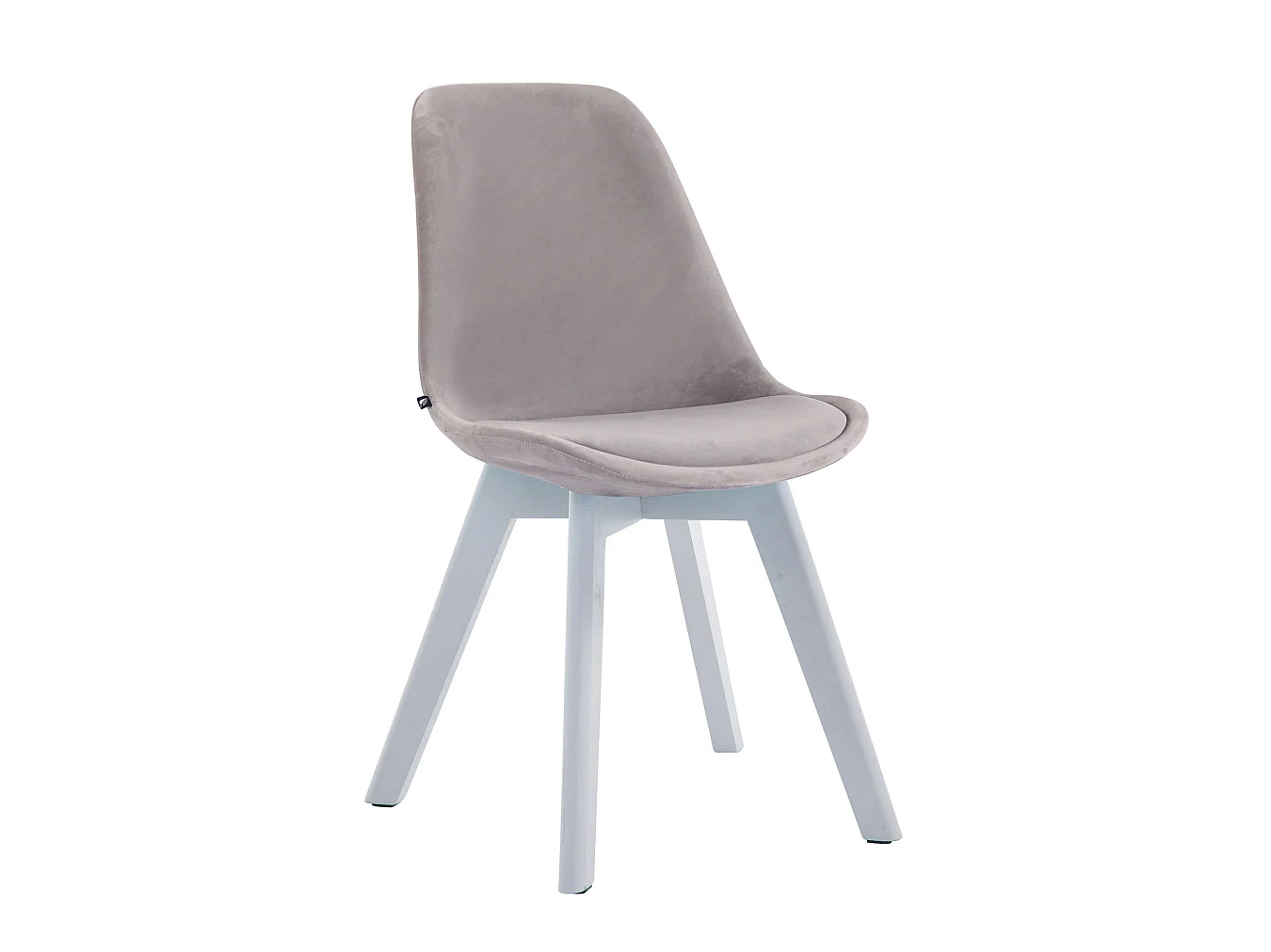 chaise salle à manger - Velours & Blanc - Gris - Borneo