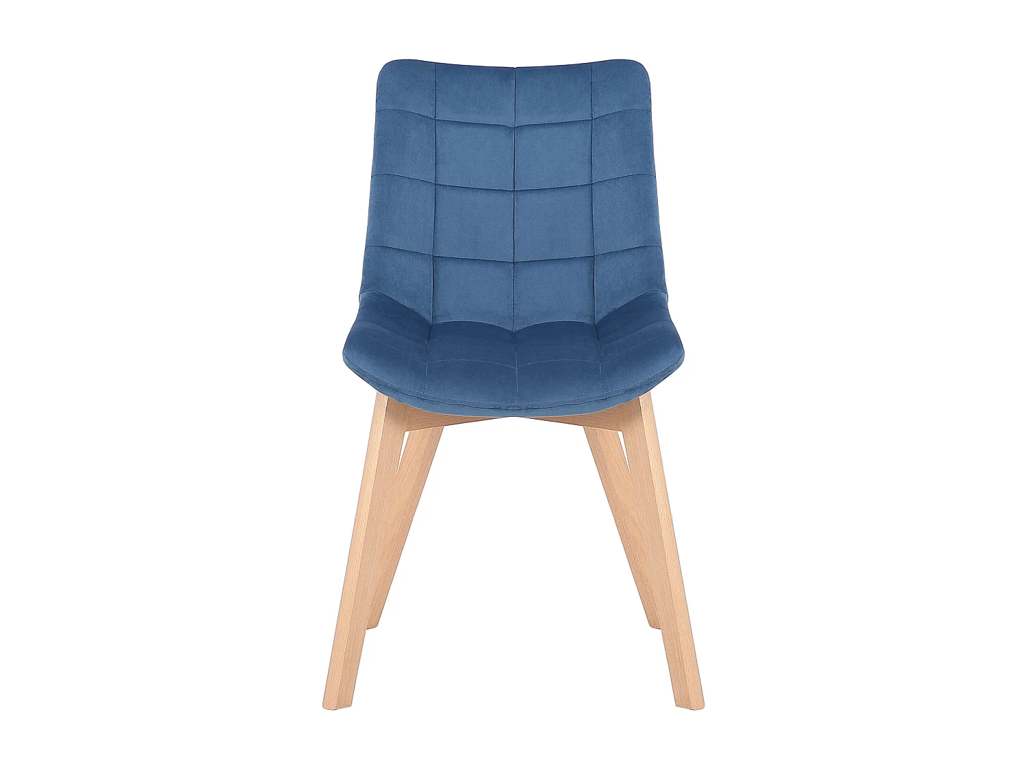 Lot de 2  chaise salle à manger - Velours - Bleu - Passaic