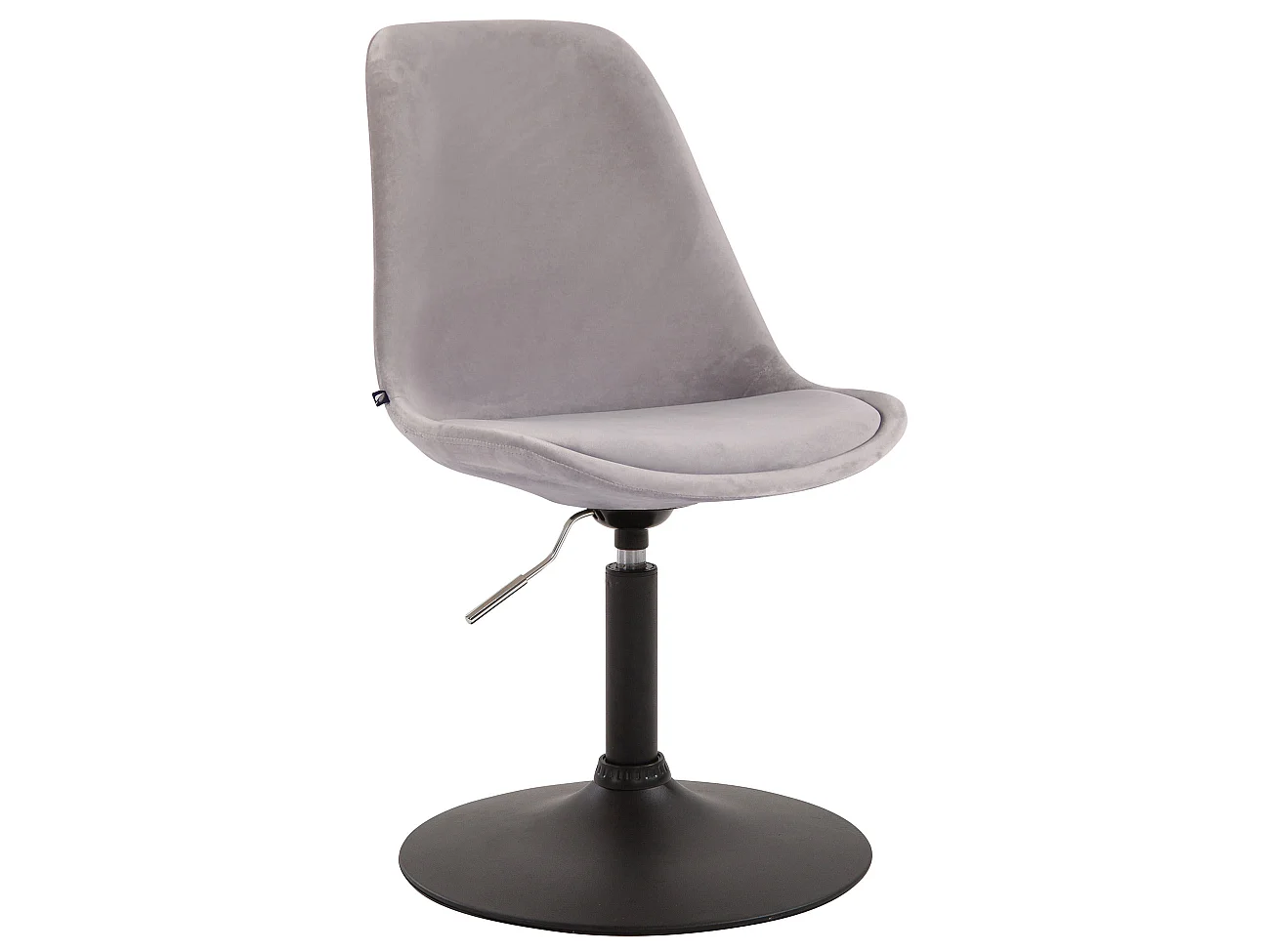 chaise salle à manger - Velours & Noir - Gris - Maverick