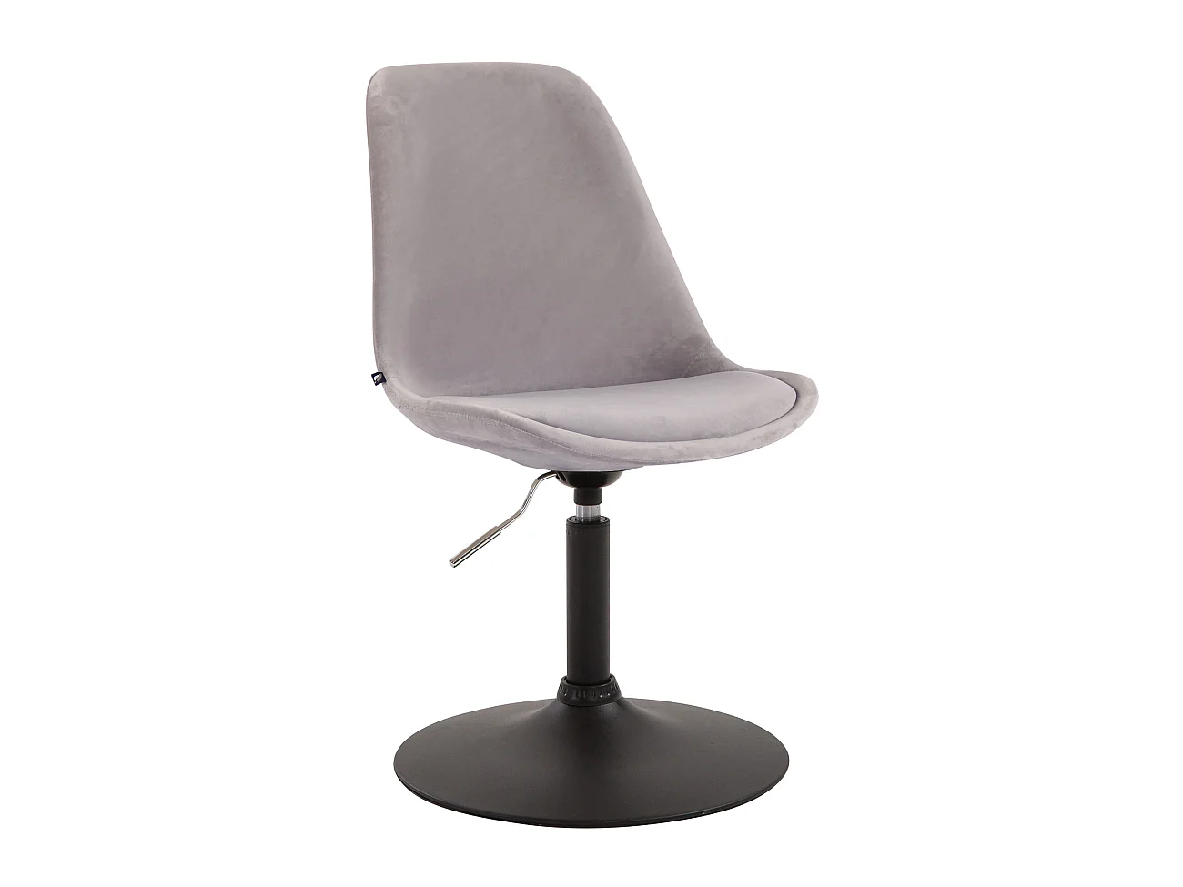 chaise salle à manger - Velours & Noir - Gris - Maverick