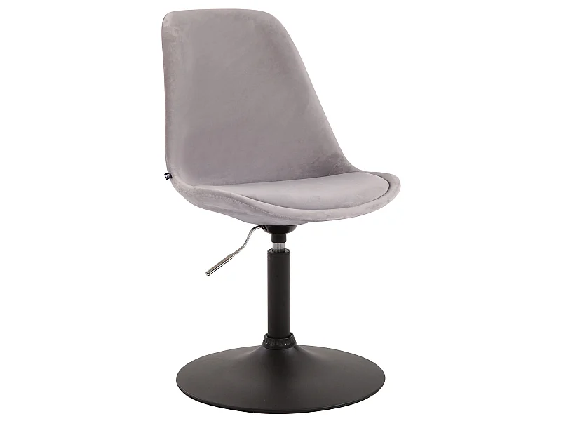 chaise salle à manger - Velours & Noir - Gris - Maverick