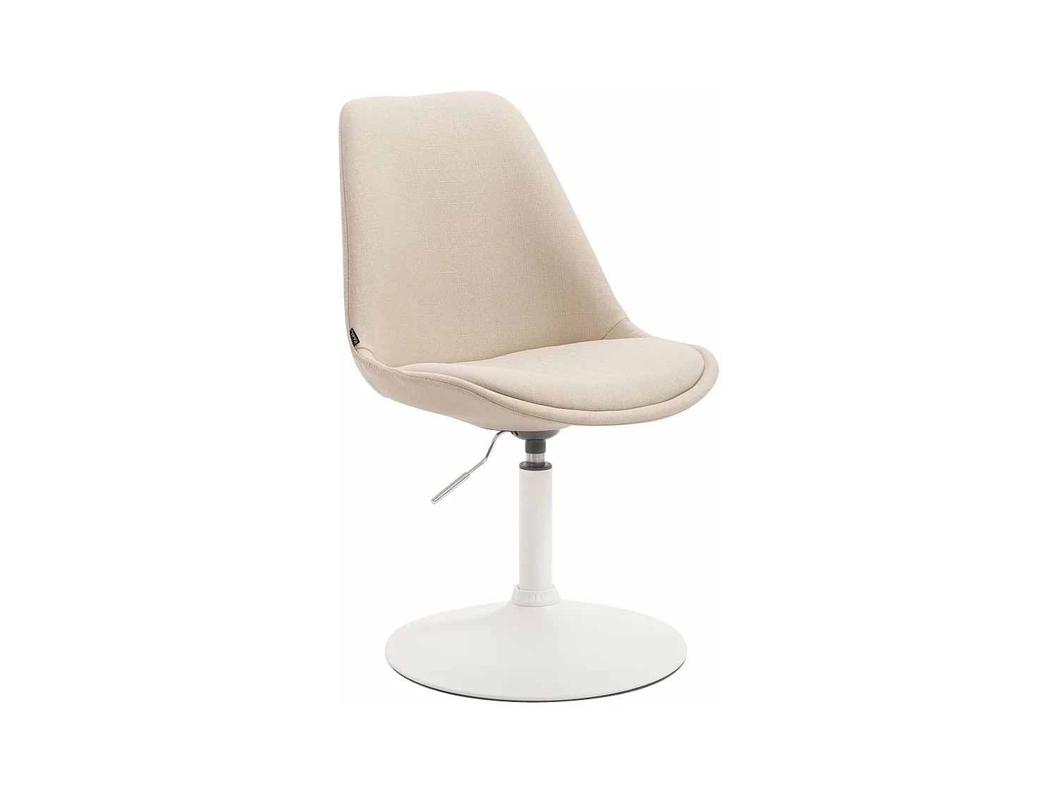 chaise salle à manger - Tissu & Blanc - Crème - Maverick