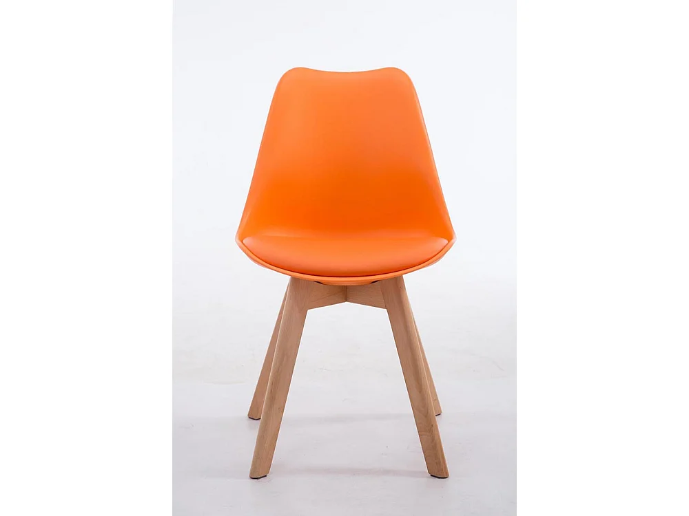 Eetkamerstoelen - Kunstleer & natura - oranje - Borneo V2