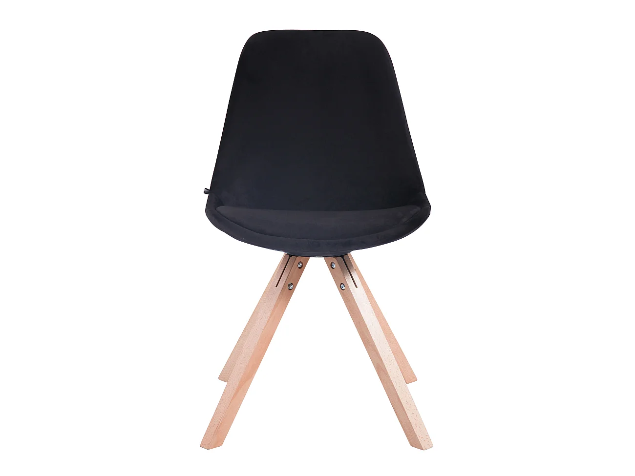 Esszimmerstuhl - Samt & natura - schwarz - Toulouse