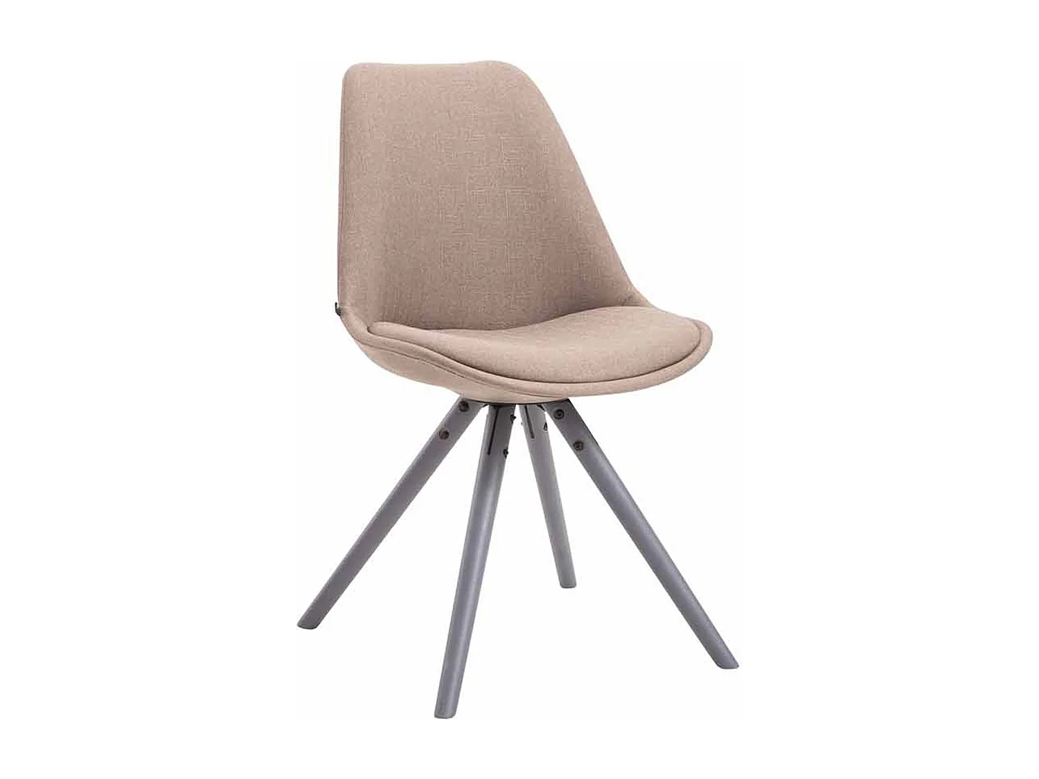 chaise salle à manger - Tissu & Gris - Taupe - Toulouse