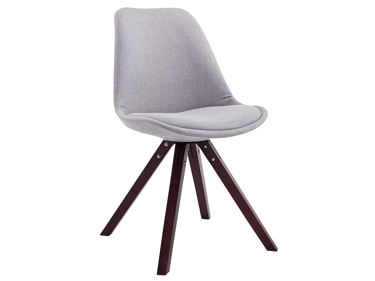 chaise salle à manger - Tissu & Bois - Gris - Toulouse