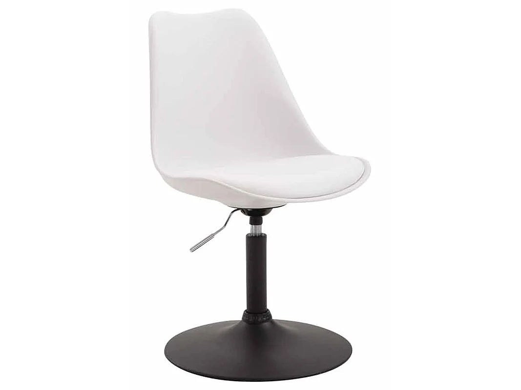 Lot de 4  chaise salle à manger - Plastique & Noir - Blanc - Maverick