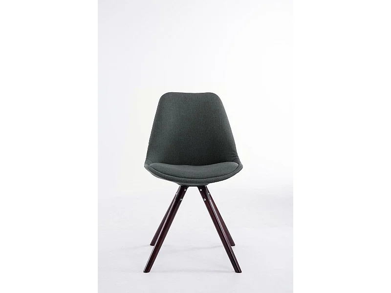 chaise salle à manger - Tissu & Cappuccino - Gris foncé - Toulouse