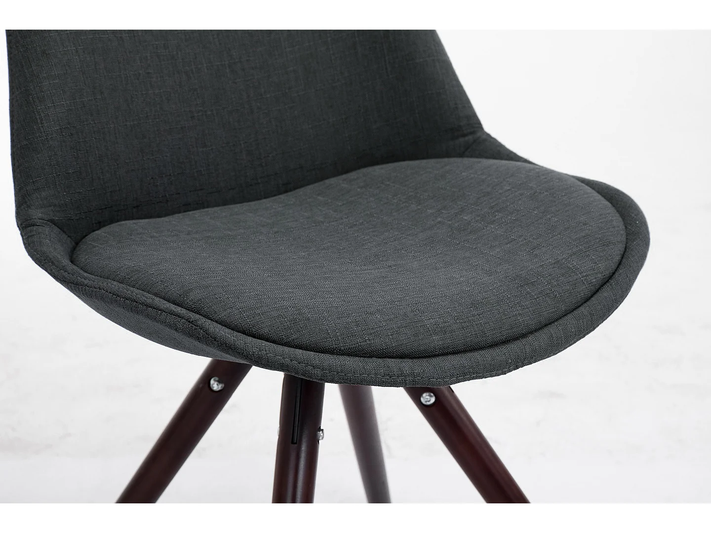 chaise salle à manger - Tissu & Cappuccino - Gris foncé - Toulouse