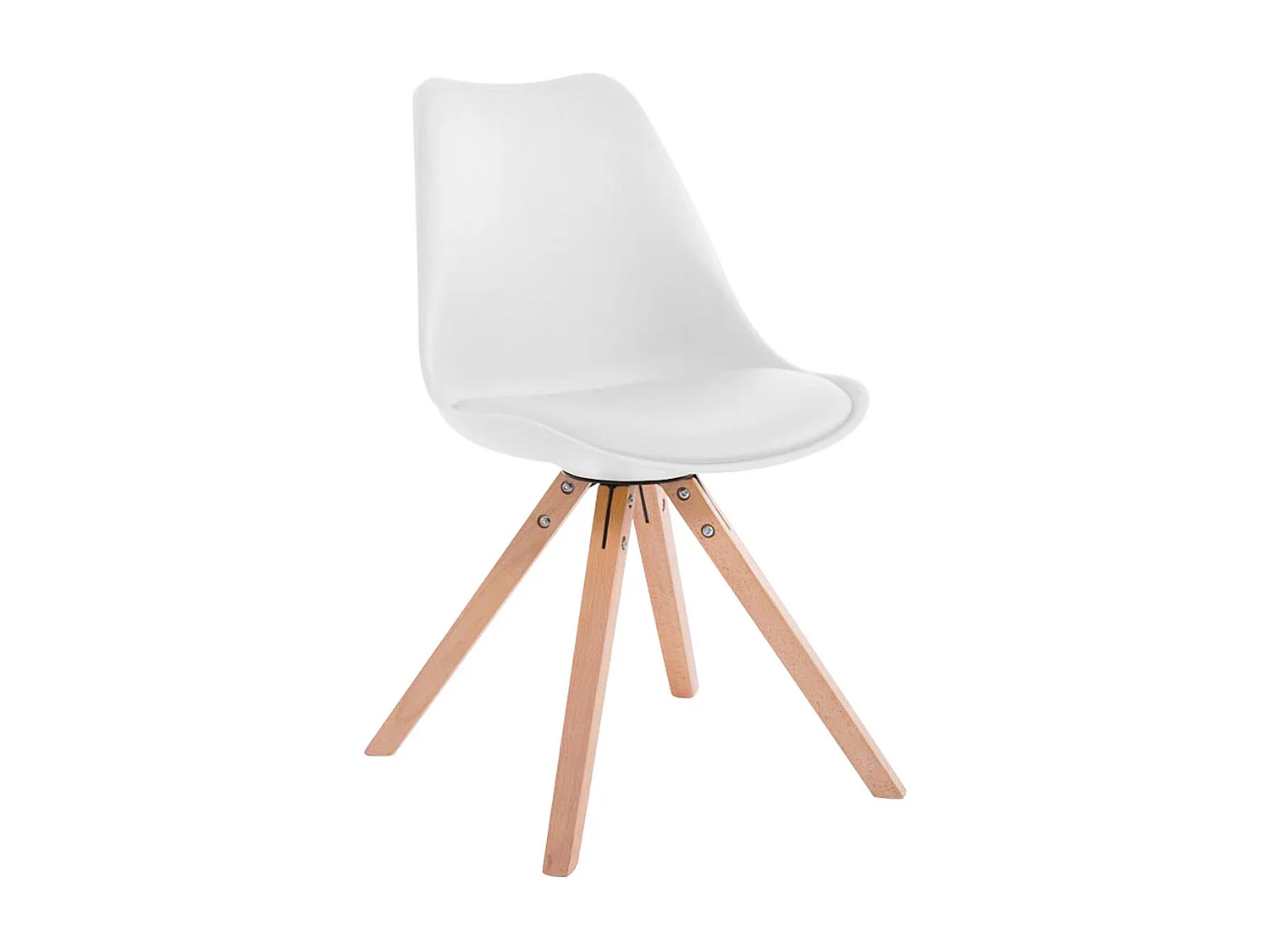 Eetkamerstoelen - Kunstleer & natura - wit - Toulouse