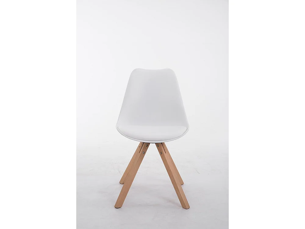 Eetkamerstoelen - Kunstleer & natura - wit - Toulouse