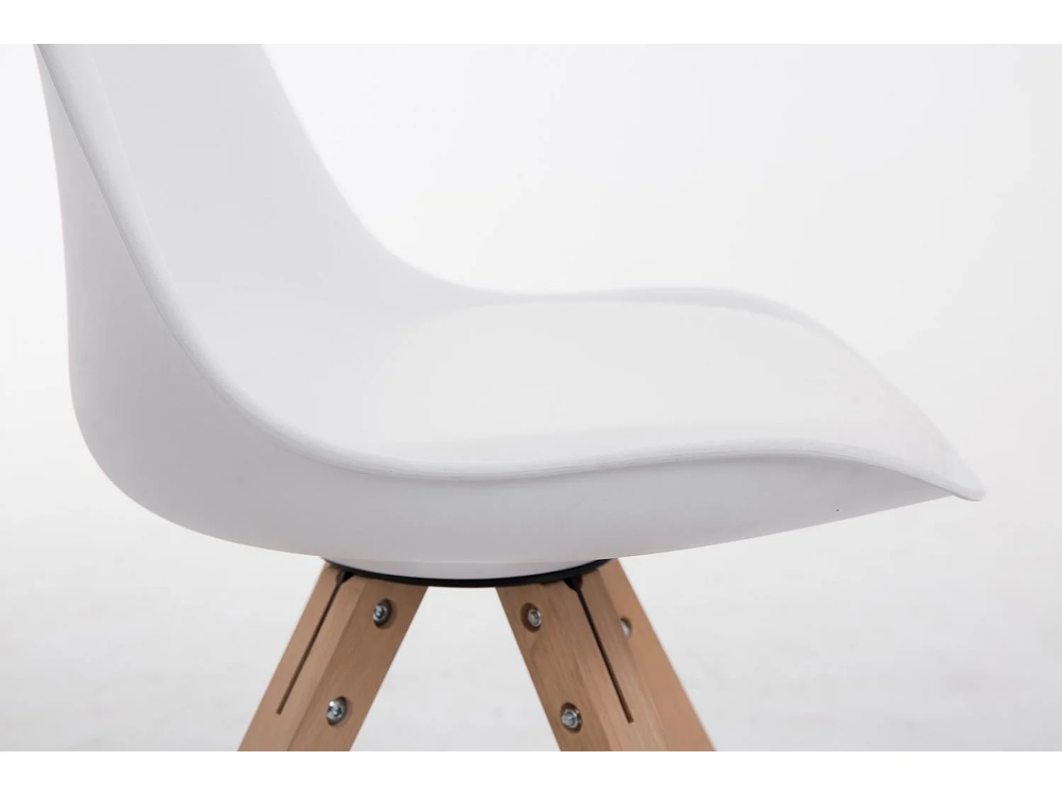 Eetkamerstoelen - Kunstleer & natura - wit - Toulouse