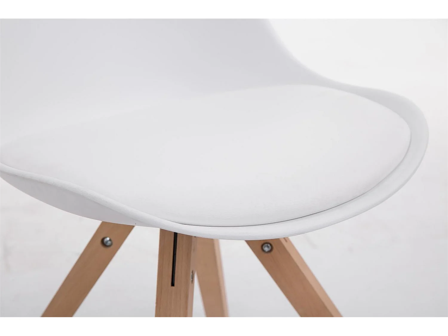 Eetkamerstoelen - Kunstleer & natura - wit - Toulouse