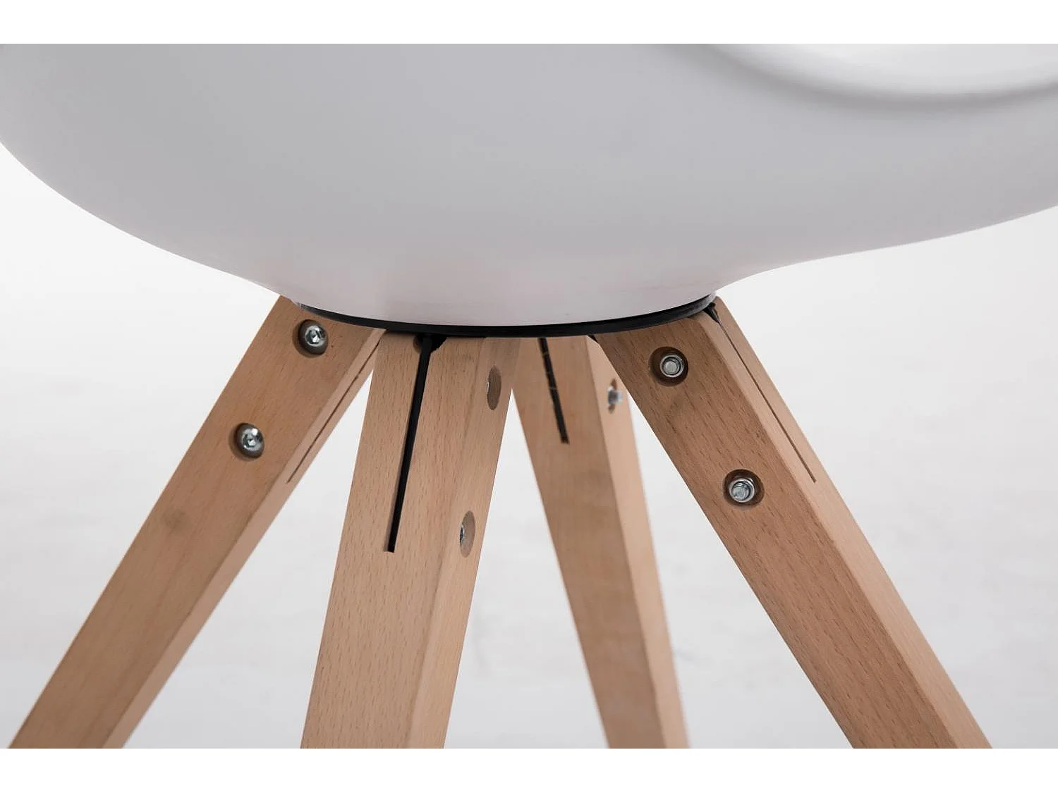 Eetkamerstoelen - Kunstleer & natura - wit - Toulouse